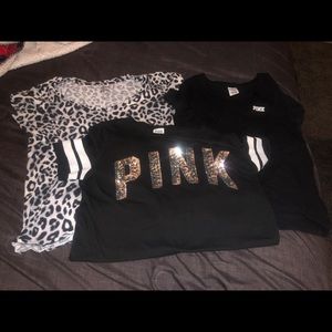 3 t-shirts from the brand pink vs
